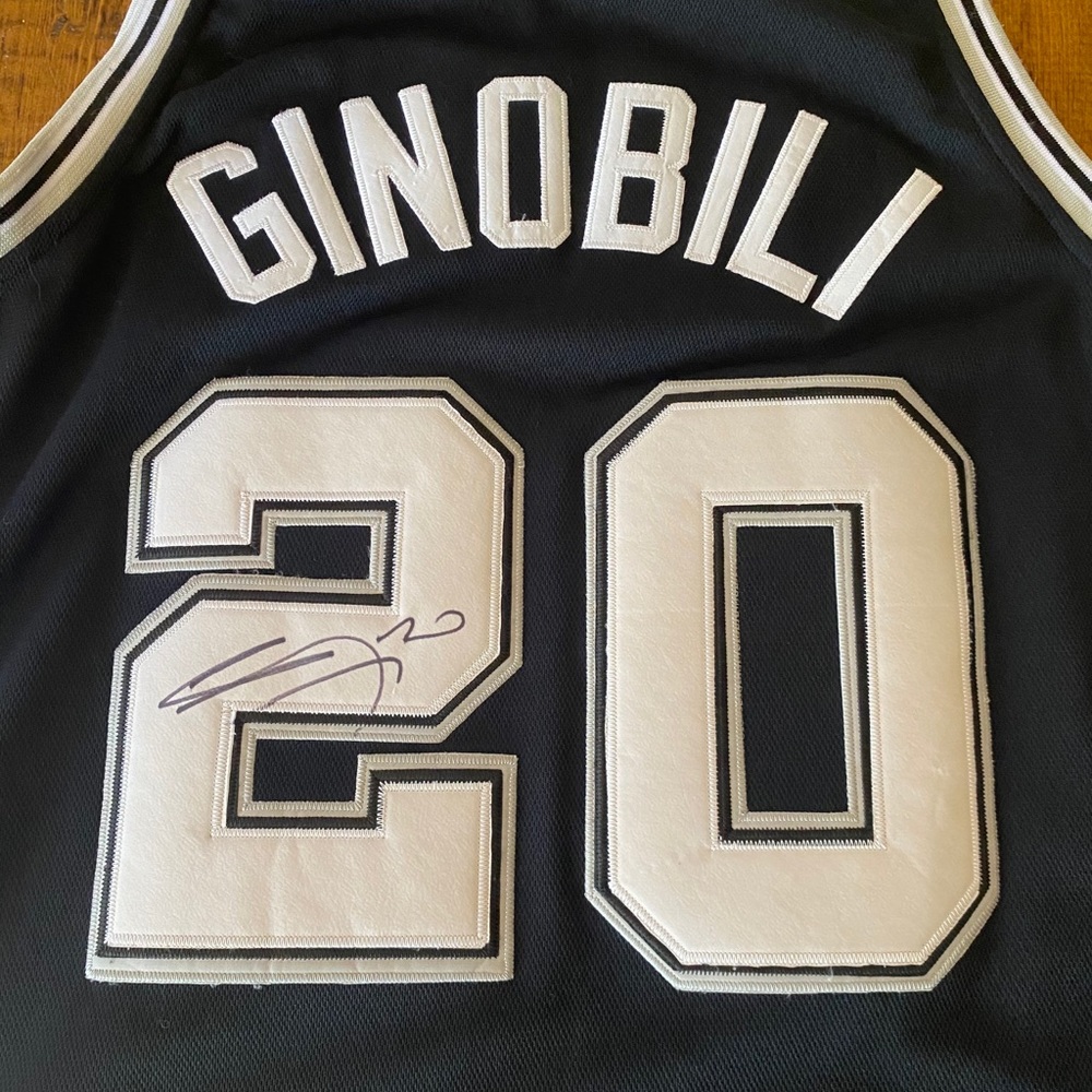 Authentic Autographed Manu Ginobili Spurs Jersey